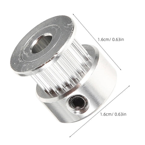 8 Piece GT2 Timing Belt Pulleys Set For Machinery And CNC 20 Tooth 6mm GT2 Belts 5mm Bore Synchronous Drive Direct Install High Precision Aluminum Pulleys, 5mm bore aluminum pulley