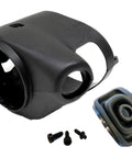 Steering column cover shroud with boot for tilt steering and column shift; 1999–2000 Silverado, black plastic