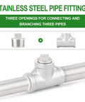 Two Pack Outer Square Thread Socket Pipe Plug Fitting 2 Inch NPT Male 304 Stainless Steel Corrosion Resistant Industrial Grade Plumbing Connector diagram