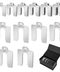 Stainless Steel Shim Kit Set For DIY Pros, 60 Slotted 2x2 Shims, 6 Thicknesses For Machine Leveling, Motor Alignment, And Equipment Adjustment