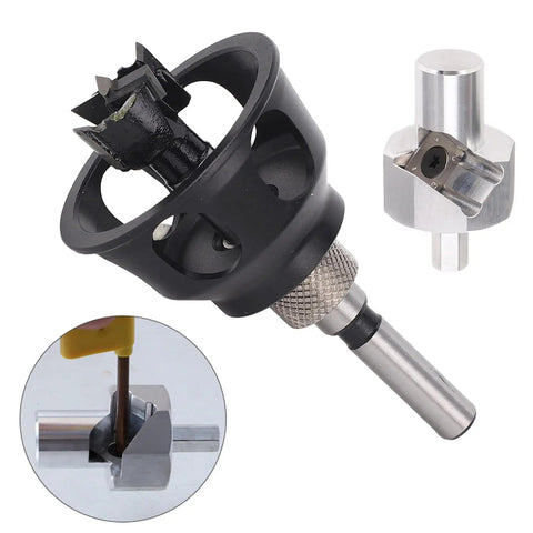 Smooth Operator Aluminum Dowel Jig Kit With Bench Dog Hole Drill Guide And Chamfer Reamer Burr Removal Tool Hella Precise Smart Pick Straight Bit Locator For Woodworking Projects, featuring precision drill bit and tool.