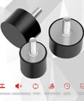 Heavy Duty M16 Rubber Vibration Isolators For Diesel Generators set of three pieces with metal studs for shock absorption.