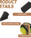 Beefy Heavy Duty 45 Degree Corner Braces For Post And Beam Wood Frame DIY Connector Inside Mount 12 Pack carbon steel details