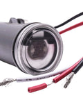 Photocell Light Sensor With Swivel Mount Dusk To Dawn Hardwired Switch For Outdoor Lighting, wires exposed, close-up view
