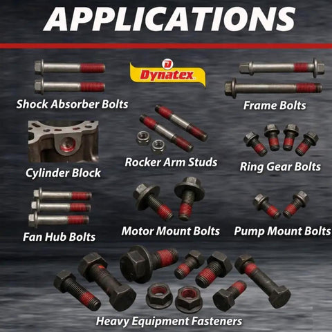 Red High-Strength Threadlocker For Large Fasteners Permanent Lock Anaerobic Formula That Withstands Vibration And Solvents uses