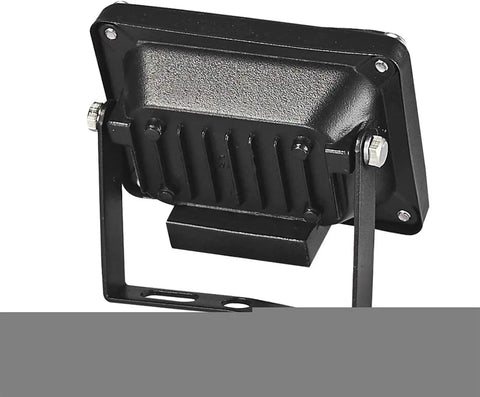 JUDYSSY 10W Led Flood Lights, Dc 12-24V Security Lighting, black aluminum housing with cooling fins, adjustable mount.