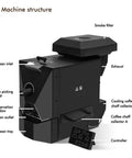 Electric Coffee Roaster for Home Or Small Cafe Pro Grade 500g Automatic Drum Roasting Machine With Smoke Filter And Chaff Collector