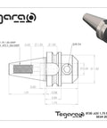 BT30 End Mill Tool Holder Set 5/8 Inch Bore 1.75 Inch Projection Heavy Duty CNC Adapter with detailed dimensions and specifications.