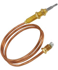 Thermocouple F273117 for propane tank top heaters and patio thermopile replacement, showing coiled copper wire and connector.