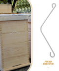Get Your Bees Buzzing With These Sturdy 10 Pc Beehive Frame Spring Clamps And Curved Clips For Easy Beekeeping Tool Kit Setup And Fastener Jobs silver metal clip on wooden beehive box