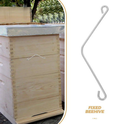 Get Your Bees Buzzing With These Sturdy 10 Pc Beehive Frame Spring Clamps And Curved Clips For Easy Beekeeping Tool Kit Setup And Fastener Jobs silver metal clip on wooden beehive box