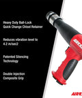 Pneumatic Long Stroke Air Hammer 0.401 Inch Shank Composite Body 2100 BPM Vibration Damped Technology Heavy Duty Quick Change