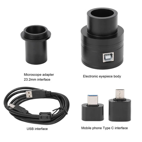 Dope 200W USB Telescope Eyepiece Camera 1.25 Inch Mini Electronic Camera components with adapters and USB cable
