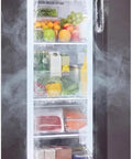 Full Size Upright Freezer 20 Cu Ft Standup Build Delivering Frost Free Efficiency with glass shelves and frozen goods.
