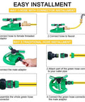 Installation guide for Lawn Sprinkler Automatic Garden Irrigation System With 360 Degree Rotation For Big Yard Coverage 1 Pack Light Green