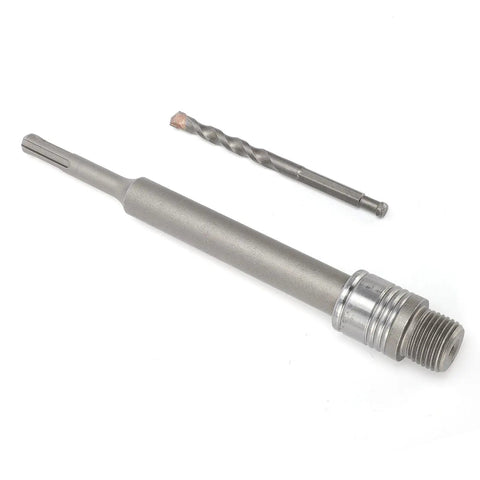 Heavy Duty Hole Saw Arbor Adapter And Drill Rod Connector For Round Shank Electric Hammers with 220mm CRV steel shaft.