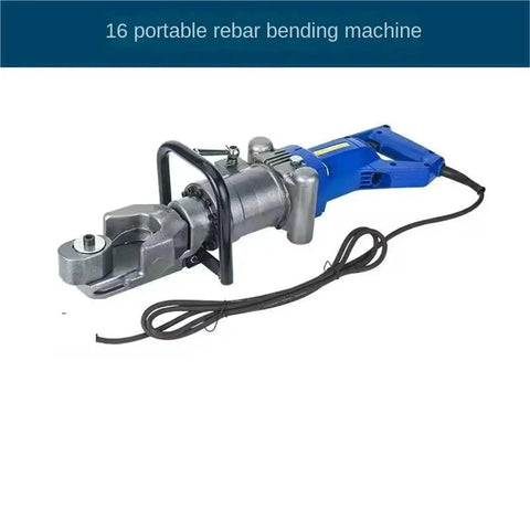 AOXHUGB Portable Electric Rebar Bender For 16Mm Steel Bars, compact design, hydraulic machine with a one knob operation.