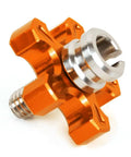 Aluminum Clutch Cable Adjuster For Motorcycle M8 1.25 Thread Orange Finish Durable Lightweight Wire Tensioner
