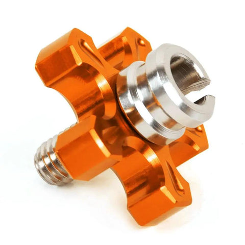 Aluminum Clutch Cable Adjuster For Motorcycle M8 1.25 Thread Orange Finish Durable Lightweight Wire Tensioner
