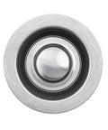 Brushed Stainless Steel Sink Flange And Stopper Universal Three And A Half Inch Drain Fit For Garbage Disposal Replacement