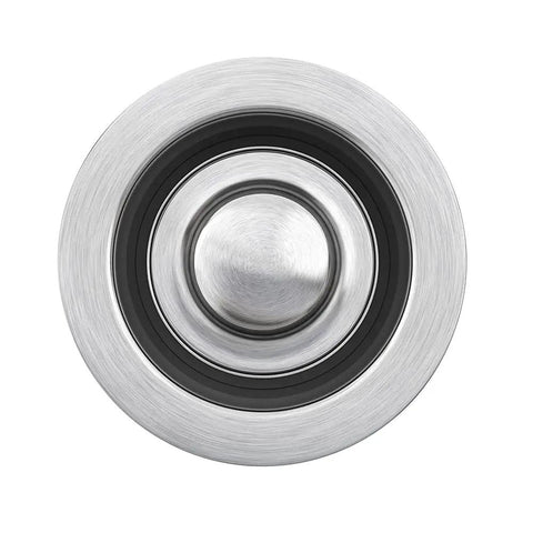 Brushed Stainless Steel Sink Flange And Stopper Universal Three And A Half Inch Drain Fit For Garbage Disposal Replacement