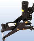 Close-up of Beefy Hydraulic Forklift Jack With 10,000 Lb Capacity And 4000 Kg Scissor Lift, showing durable steel design.