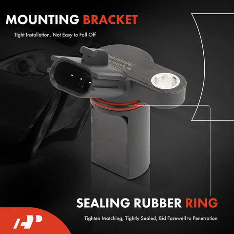 Engine Camshaft Position Sensor Replacement For Nissan Armada Pathfinder Sentra Titan 3 Pin CPS Plug And Play Direct Fit Connector Fits 2000 To 2013 Nissan Models Premium Quality Auto Sensor, black plastic mounting bracket with sealing rubber ring