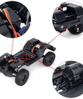 Hardcore Nylon Crawler Chassis Frame With Gearbox Assembled Upgrade Kit for One Eighteenth Scale RC Crawlers Like Bronco Defender AX8562