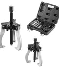 Gear Puller Set With 3 Inch And 7 Inch Pullers, 3 Jaw Gear Bearing Flywheel Pulley Removal Tool, kit with black case
