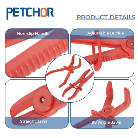 6 Piece Hose Clamp Pliers Set With Flexible Pinch Off Pliers Straight Jaw And 90 Degree Angled Pliers For Flexible Hoses