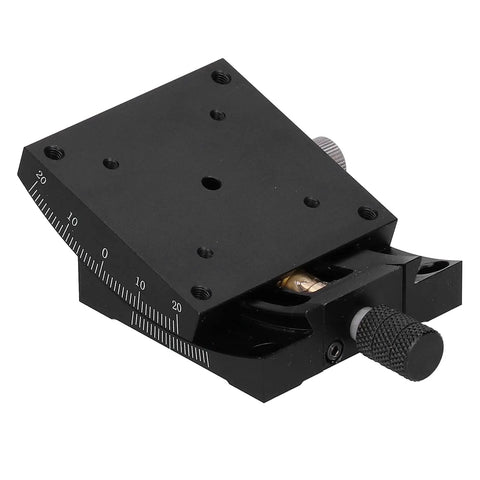 Linear Stage With Goniometer And Sliding Translation 60x60mm FineTune Manual HXVA60 Turbine Style for optical alignment use.