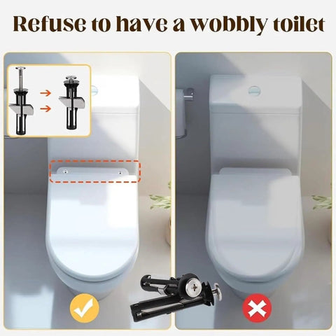 Heavy Duty Toilet Seat Fastener Kit With 304 Stainless Steel Locking Bolts Replacement Hardware For Easy Install Screws With Washers And Nuts Anti Wobble Design Rust Resistant 2 Pack on toilet seat