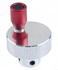 Premium Z Axis Fine Adjustment Knob And T8 Lead Screw Nut Coupler For Bambu Lab A1 And A1 Mini 3D Printer in red and silver.