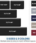 Extra Thick Anti Fatigue Kitchen Mat Cushioned Floor Rug For Standing Comfort Grippy Non Slip Water Resistant Easy To Clean 17 By 24 Inch Black Kitchen And Sink Mat For Home Office, size options