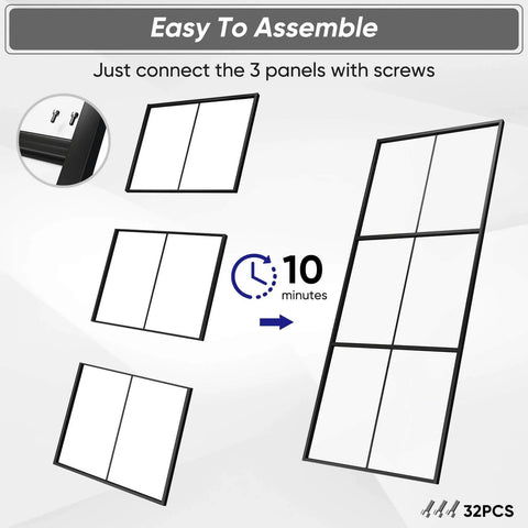 42 By 84 Inch Aluminum Glass Barn Door Panel Frosted Tempered Glass Slab For Easy DIY Install No Hardware Included assembly guide