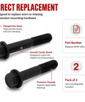 Suspension Bolt For Acura And Honda OE 90181S84A00 Replacement For Radius Rod Trailing Upper Lower Control Arm Screw 2 Pack Fits Accord Civic Crosstour Hybrid Models 1998-2017 black flanged hex head bolts