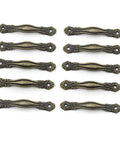 10 Pieces 65x10mm European Style Antique Bronze Mini Cabinet Handles Drawer Pulls For Cabinets Dressers Jewelry Boxes Made From Zinc Alloy With Durable Finish Ideal For DIY Furniture Projects Small Cabinets And Jewelry Display Cases