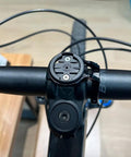 Close-up of a 35mm Handlebar Bike Stem Mount for Garmin Edge Wahoo ELEMNT Bryton Rider Stages Dash Hammerhead Karoo.