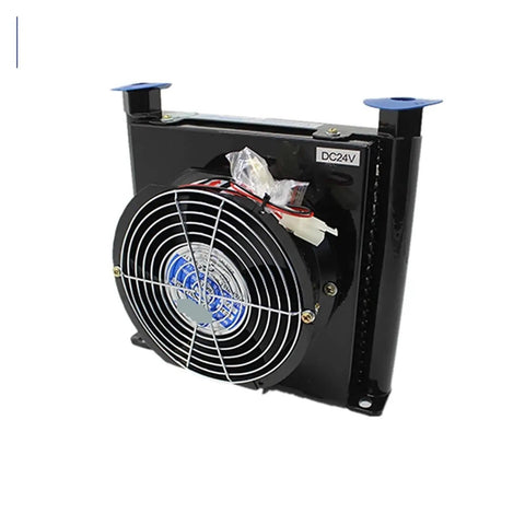 High Flow 25 Liters Per Minute Hydraulic Oil Cooler And Radiator Heat Exchanger For Aluminum Alloy Air Cooler 3 MPa Pressure 24V DC