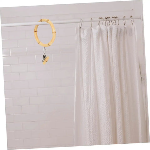 2 Pack Curtain Rings With Clips Anti Slip Shower Drapery Hooks for stable curtain suspension and smooth glide on rod