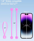 20 Piece Magnetic Cable Organizer Clips For Cable Management 7.48 Inch Set beside iPhone for size comparison