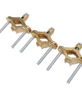 Rock Solid Copper Grounding Clamps Set 3 Pack Half To One Inch Wire Range High Conductivity Copper Alloy Ground Clamps