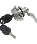 Heavy Duty Cabinet Cam Lock with two keys, zinc alloy cylinder lock for distribution boxes, brushed silver finish