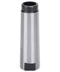 MT3 to MT2 drill sleeve arbor adapter, high-speed steel, silver cylindrical tool