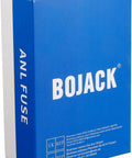 Heavy Duty ANL Fuse Holder Kit Paired With Pro Grade 40 Amp Gold Plated Fuses inside a blue and white Bojack box.