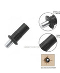 Spring Loaded Cabinet Hinge Repair Pins For Stripped Screw Holes Gold Plastic And Metal Anchor Kit 24 Pack Universal Fit For Standard Kitchen And Bathroom Hinges Quick Install, black PP plastic and metal pin