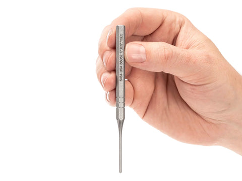 Five Sixty Fourth Inch Roll Pin Punch With Self Centering Guide Ball Tip For Driving Out Hollow Pins, High Carbon Steel