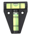 Omquot Crystal Clear T Spirit Level with Installation Hole; Portable ABS Acrylic Measuring Instrument for Camera, black and green design.