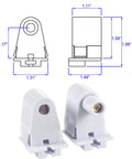 Heavy Duty FA8 Single Pin Tombstone Socket Connectors Two Pair Pack for T8 T10 T12 Tubes with secure grip and dimensions