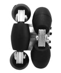Double aluminum omni wheel assembly with PU rollers and metal hubs for small robots (4 wheels)
